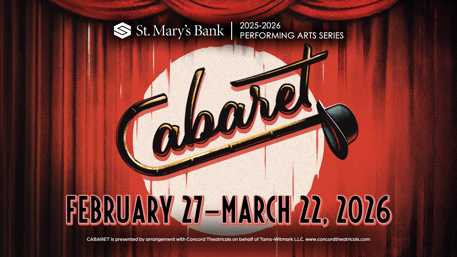 Cabaret The Musical Tour Poster 2026